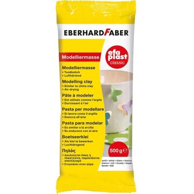 Eberhard Faber Modelliermasse - 500g Weiß - Klei Eberhard Faber Modelliermasse - 500g Weiß - Klei