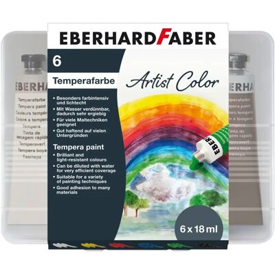 Eberhard Faber Künstlerfarbe - 6 Röhrchen - 18 ml Eberhard Faber Künstlerfarbe - 6 Röhrchen - 18 ml