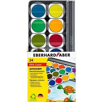 Set de Peintures à l'eau Eberhard Faber 578324 - 24 Couleurs - Boîte Recyclable Set de Peintures à l'eau Eberhard Faber 578324 - 24 Couleurs - Boîte Recyclable