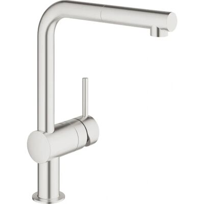 Robinet cuisine Grohe Minta à bec haut et extractible - Robinet - Publicité Robinet cuisine Grohe Minta à bec haut et extractible - Robinet - Publicité