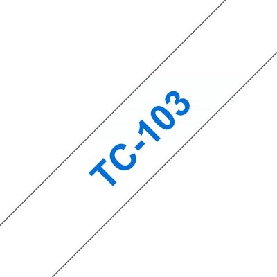 Brother TC-103 Etikettenband - Blau, 12 mm, Transparent Brother TC-103 Etikettenband - Blau, 12 mm, Transparent