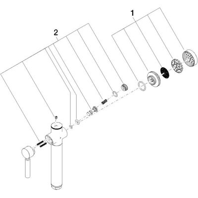 Dornbracht Modell 90121109811-06 - Ersatz-Spülbrause in gebürstetem Platin Dornbracht Modell 90121109811-06 - Ersatz-Spülbrause in gebürstetem Platin