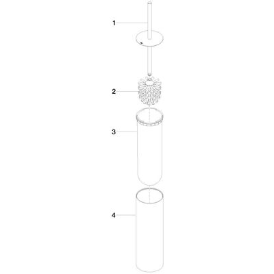 Dornbracht Modell 84910979-46 Champagne gebürstet Toiletten-Bürstengarnitur - Badzubehör Dornbracht Modell 84910979-46 Champagne gebürstet Toiletten-Bürstengarnitur - Badzubehör