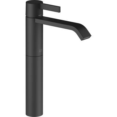 Dornbracht Robinet lavabo noir mat avec base surélevée - Publicité Dornbracht Robinet lavabo noir mat avec base surélevée - Publicité