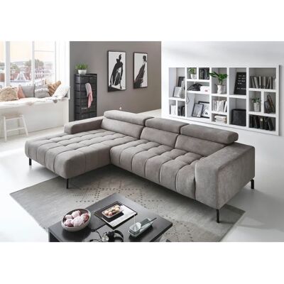 DIE PLANBAR L-Form Sofa - Verstellbare Kopfstützen & Microchenille DIE PLANBAR L-Form Sofa - Verstellbare Kopfstützen & Microchenille
