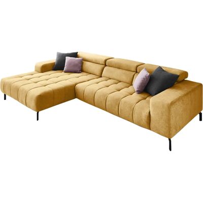 DIE PLANBAR MP-IN18022 L-Form Sofa - Chenille, Gelb, 321cm DIE PLANBAR MP-IN18022 L-Form Sofa - Chenille, Gelb, 321cm