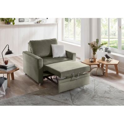 DIE PLANBAR MP-PD19021 Velours Grünes Schlafsofa - Sofa bed DIE PLANBAR MP-PD19021 Velours Grünes Schlafsofa - Sofa bed