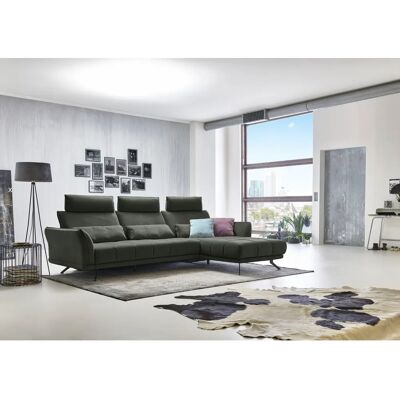 DIE PLANBAR Velours Grünes L-Form Sofa - Wohnzimmermöbel DIE PLANBAR Velours Grünes L-Form Sofa - Wohnzimmermöbel