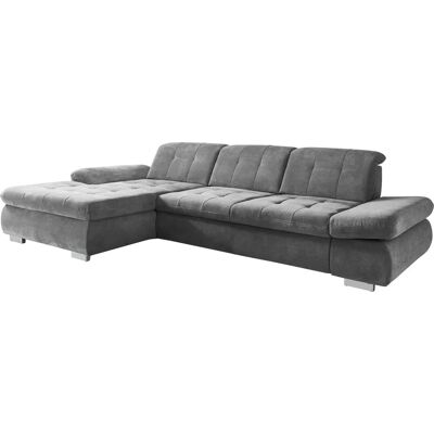 DIE PLANBAR MP-IN17004 L-Form Ecksofa - Ottomane links, Grau DIE PLANBAR MP-IN17004 L-Form Ecksofa - Ottomane links, Grau