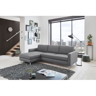 DIE PLANBAR MP-IN19027 L-Form Sofa - Microfaser, Grau DIE PLANBAR MP-IN19027 L-Form Sofa - Microfaser, Grau