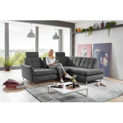 DIE PLANBAR L-Form Sofa - Chenille, Kopfstützen, 3 Sitze DIE PLANBAR L-Form Sofa - Chenille, Kopfstützen, 3 Sitze