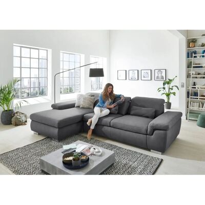 DIE PLANBAR MP-IN17041 L-Form Sofa - L-Form, Microfaser, Verstellbar, 3 Kissen DIE PLANBAR MP-IN17041 L-Form Sofa - L-Form, Microfaser, Verstellbar, 3 Kissen
