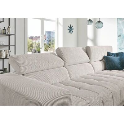 DIE PLANBAR MP-IN15053 L-Form Sofa - Rechte Ottomane, Velours, 3 Sitze DIE PLANBAR MP-IN15053 L-Form Sofa - Rechte Ottomane, Velours, 3 Sitze