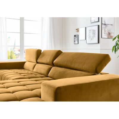 DIE PLANBAR MP-IN15053 L-Form - Velours - Rechte Ottomane - Sofa DIE PLANBAR MP-IN15053 L-Form - Velours - Rechte Ottomane - Sofa