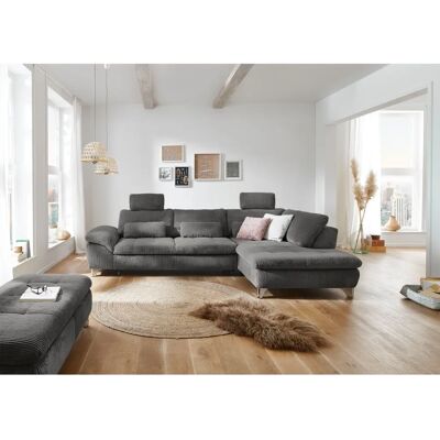 DIE PLANBAR MP-IN14007 L-Form Sofa - Recamiere rechts, Velours DIE PLANBAR MP-IN14007 L-Form Sofa - Recamiere rechts, Velours