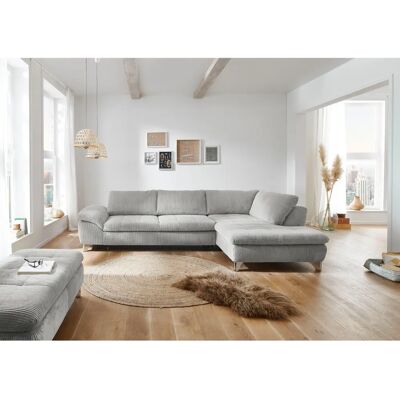 DIE PLANBAR L-Form Sofa - Velours - Rechts Recamiere - Bettfunktion - Sofa DIE PLANBAR L-Form Sofa - Velours - Rechts Recamiere - Bettfunktion - Sofa