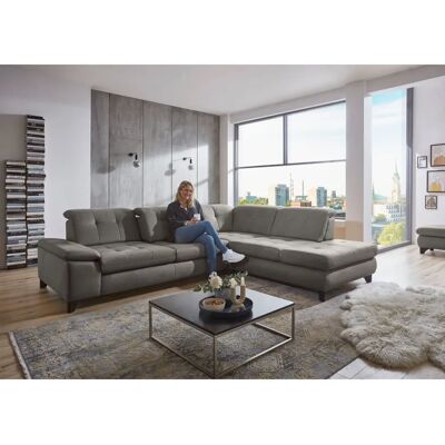 DIE PLANBAR MP-IN18012 L-Form Sofa - Microfaser, Arm links, Verstellbares Kopfteil DIE PLANBAR MP-IN18012 L-Form Sofa - Microfaser, Arm links, Verstellbares Kopfteil