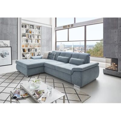 DIE PLANBAR L-Form Sofa - Blau, 289cm, mit Verstellung & Stauraum DIE PLANBAR L-Form Sofa - Blau, 289cm, mit Verstellung & Stauraum