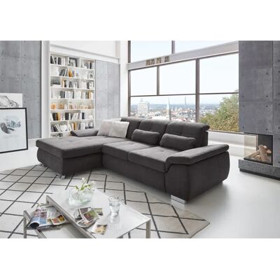 DIE PLANBAR L-Form Sofa - Anthrazit - Komfortabel & Verstellbar DIE PLANBAR L-Form Sofa - Anthrazit - Komfortabel & Verstellbar