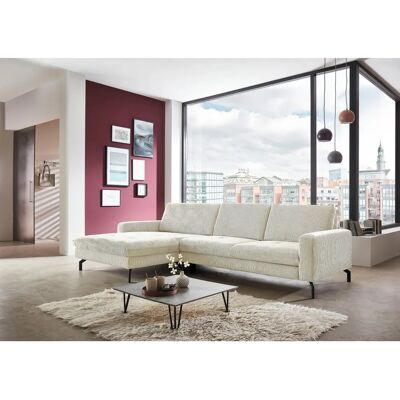 DIE PLANBAR L-Form Sofa - Cord, 3-Sitzer, Beige DIE PLANBAR L-Form Sofa - Cord, 3-Sitzer, Beige
