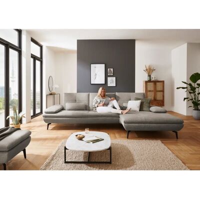 DIE PLANBAR MP-IN23002 L-Form Sofa - Recyceltes Polyester, Grau, 322cm DIE PLANBAR MP-IN23002 L-Form Sofa - Recyceltes Polyester, Grau, 322cm