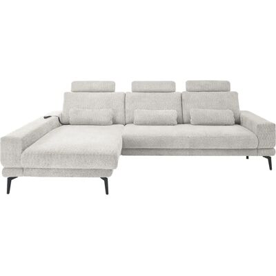 Musterring - SO 3600 - Kama silber - Ottomane links - Sofa Musterring - SO 3600 - Kama silber - Ottomane links - Sofa