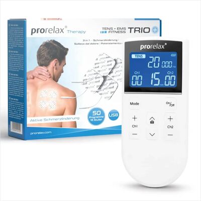 prorelax TENS/EMS Trio+ - Urządzenie TENS/EMS prorelax TENS/EMS Trio+ - Urządzenie TENS/EMS