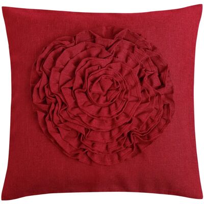 ERWIN M. - Federa cuscino Flower - 40x40 cm - borgogna - Kissenbezug ERWIN M. - Federa cuscino Flower - 40x40 cm - borgogna - Kissenbezug
