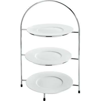 Vega Anthea Etagere - 3-stufiger Metall-Display-Stand für Teller 12-28,5cm - Etagere Vega Anthea Etagere - 3-stufiger Metall-Display-Stand für Teller 12-28,5cm - Etagere
