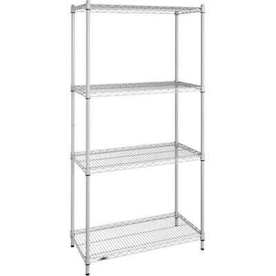 Vega 91x183x46cm Metallschrankensystem - 4 Regalböden - Grau Vega 91x183x46cm Metallschrankensystem - 4 Regalböden - Grau