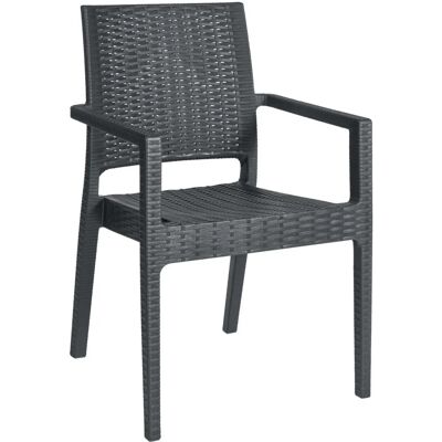 Siesta Outdoor Rattan Sessel - Oasi Serie - Anthrazit - Modernes Design Siesta Outdoor Rattan Sessel - Oasi Serie - Anthrazit - Modernes Design
