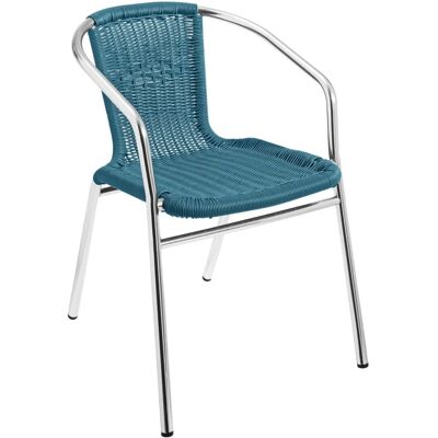 PULSIVA Aluminium Stapelstuhl - Blau 43cm - 4 Stück PULSIVA Aluminium Stapelstuhl - Blau 43cm - 4 Stück