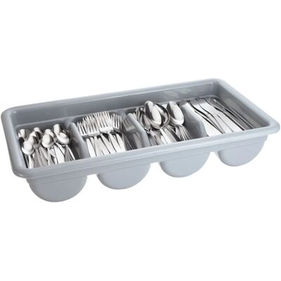 Pulsiva Besteckkorb Mulde - Robustes Kunststoffdesign - Grau - 6 Stk Pulsiva Besteckkorb Mulde - Robustes Kunststoffdesign - Grau - 6 Stk