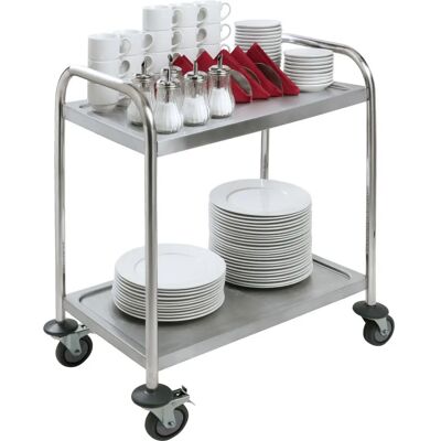 PULSIVA Smart 2BS Servierwagen - Edelstahl, 2 Ablagen, Argento PULSIVA Smart 2BS Servierwagen - Edelstahl, 2 Ablagen, Argento
