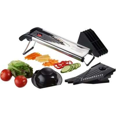 Pulsiva Iluna Mandoline - Edelstahl mit verstellbarem Schneider Pulsiva Iluna Mandoline - Edelstahl mit verstellbarem Schneider