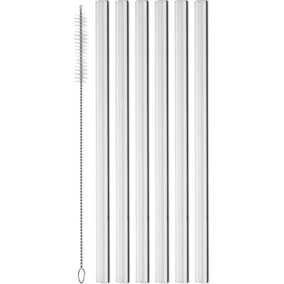 Vega Liya 7-teiliges Glasstrohhalm-Set - Stroh aus transparentem borosilikatglas Vega Liya 7-teiliges Glasstrohhalm-Set - Stroh aus transparentem borosilikatglas