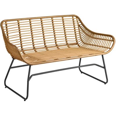 Vega Rattan Sofa Tomeo - Hellbraun, Schwarz - Sofa Vega Rattan Sofa Tomeo - Hellbraun, Schwarz - Sofa