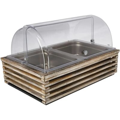 Vega Vetrina contenitore insalate Natchez 10cm acciaio inox - Set di contenitori alimentari Vega Vetrina contenitore insalate Natchez 10cm acciaio inox - Set di contenitori alimentari