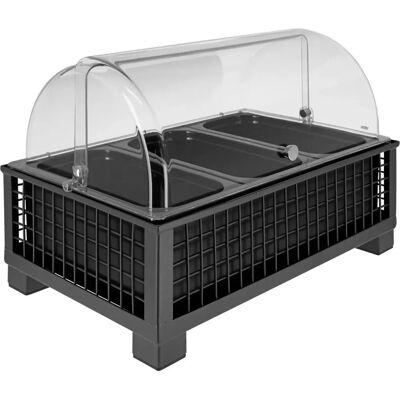 VEGA - Portland - 10 cm schwarzes Melamin - Vitrine VEGA - Portland - 10 cm schwarzes Melamin - Vitrine