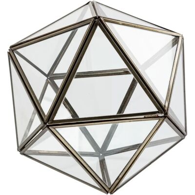 Vega Tamani Dekoratives Element - Geometrisch Glas Metall - 20x20x20 cm - Dekoration Vega Tamani Dekoratives Element - Geometrisch Glas Metall - 20x20x20 cm - Dekoration
