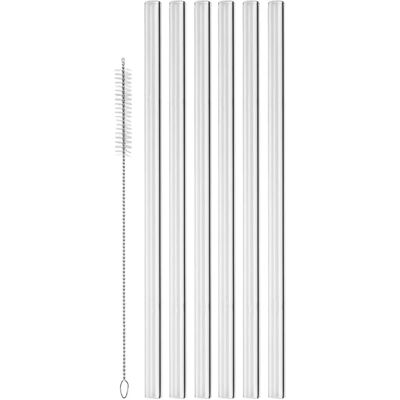 Vega Liya 7 Stück Transparenter Borosilikatglas-Strohhalm - Stroh Vega Liya 7 Stück Transparenter Borosilikatglas-Strohhalm - Stroh