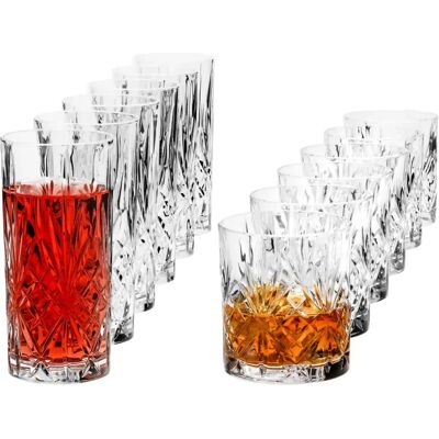 Vetro Glaswaren-Set - 12 Kristallgläser - Transparent Vetro Glaswaren-Set - 12 Kristallgläser - Transparent
