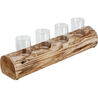 Vega Akima Kerzenhalter - Holz, Vier Teelichthalter - Candle Holder Vega Akima Kerzenhalter - Holz, Vier Teelichthalter - Candle Holder