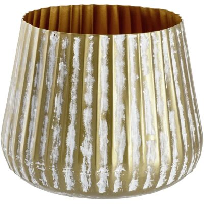Vega Enija beige/oro - 21x21 cm Indoor Vintage-Aluminiumtopf Vega Enija beige/oro - 21x21 cm Indoor Vintage-Aluminiumtopf