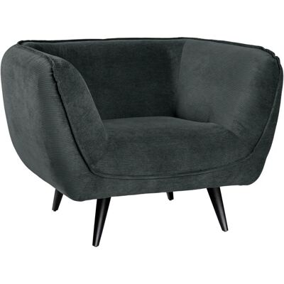 Vega Kelso Sessel - Hochwertiger Cordstoff, Schwarze Beine, Nur Innen Vega Kelso Sessel - Hochwertiger Cordstoff, Schwarze Beine, Nur Innen