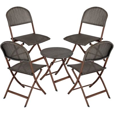 Pulsiva Outdoor Bistro-Set - Rostfreier Stahl, Klappbar, Wetterfest Pulsiva Outdoor Bistro-Set - Rostfreier Stahl, Klappbar, Wetterfest