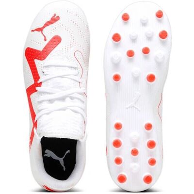 Botas de Fútbol Puma para Niños - Sintético, Multi-Suelo, Blanco/Rojo - Junior Botas de Fútbol Puma para Niños - Sintético, Multi-Suelo, Blanco/Rojo - Junior