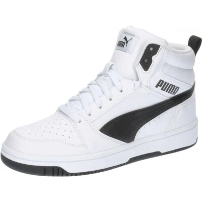 PUMA Rebound V6 Mid Sneakers - Kinder Schwarz Weiß PUMA Rebound V6 Mid Sneakers - Kinder Schwarz Weiß