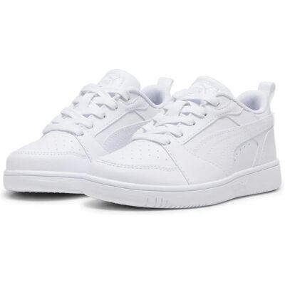 Puma Rebound V6 Lo Weiße Kinder Turnschuhe - Sneaker Puma Rebound V6 Lo Weiße Kinder Turnschuhe - Sneaker