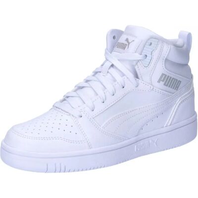 PUMA Rebound V6 Mid Sneakers - Kinder Schuhe, Hellgrau PUMA Rebound V6 Mid Sneakers - Kinder Schuhe, Hellgrau